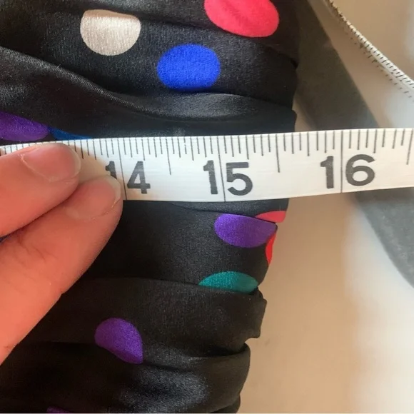 Halston Heritage Womens Strapless Black Polka Dot Silk Dress with Pockets Size 6 - Picture 13 of 16